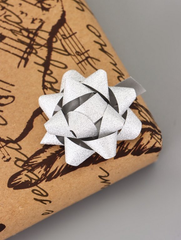 Бант Звезда  3,5см (ассорти) с блестками