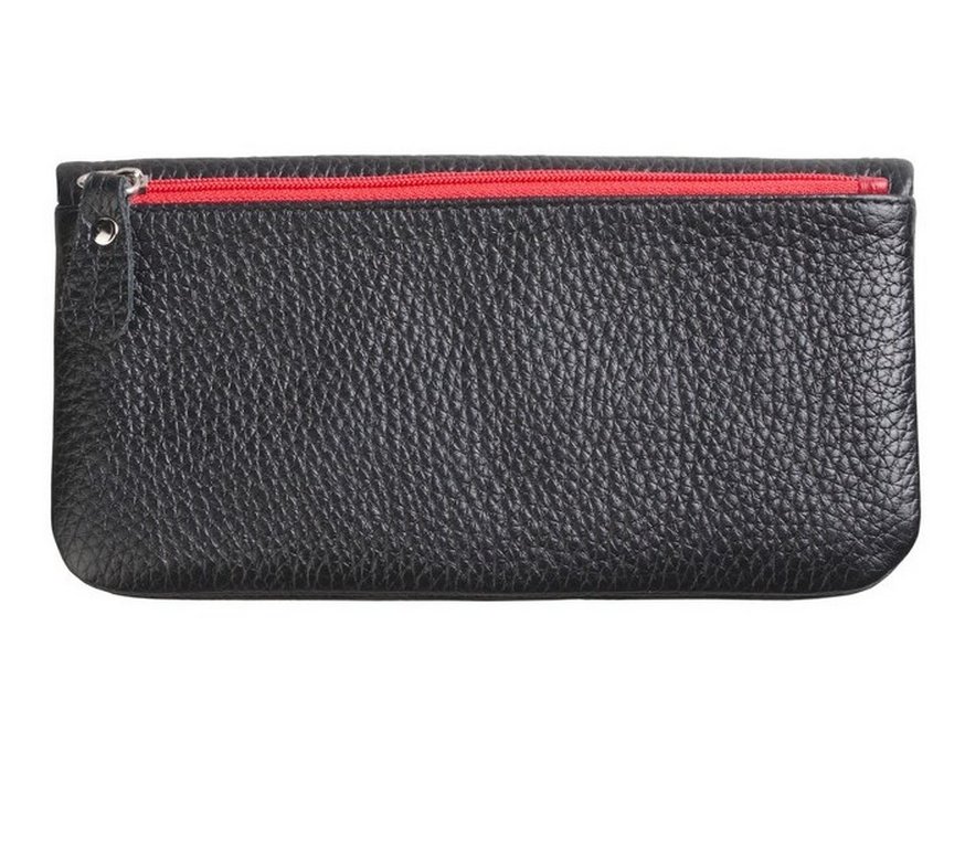 Портмоне D.Morelli женское "Бриенна" большое, нат. кожа,  цвет черный