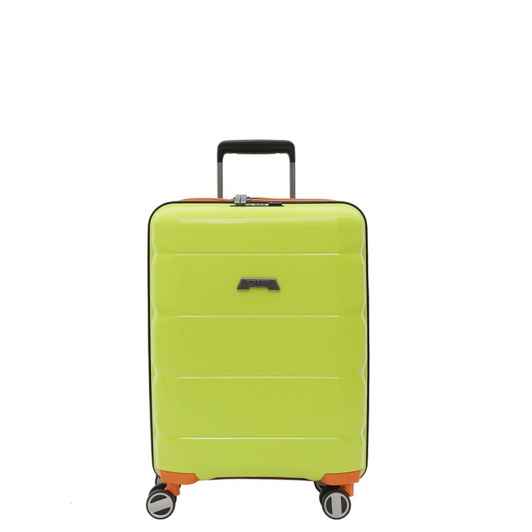 Чемодан 4-х колесный FABRETTI 100% полипропилен, 56*39*20 см, салатовый