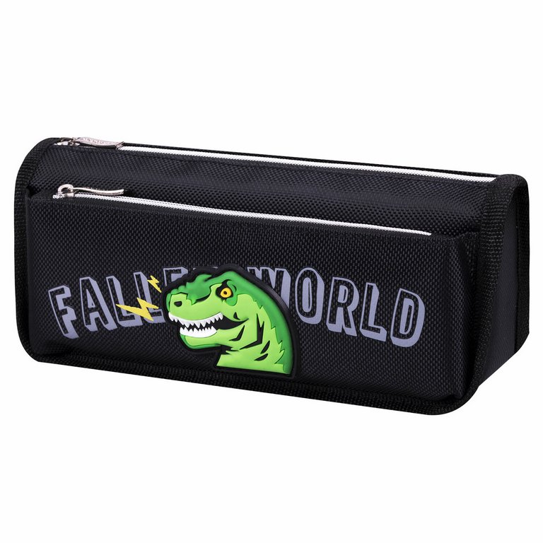 Пенал  для мальчика Юнландия "Dino doom" 21*6*9 см черный