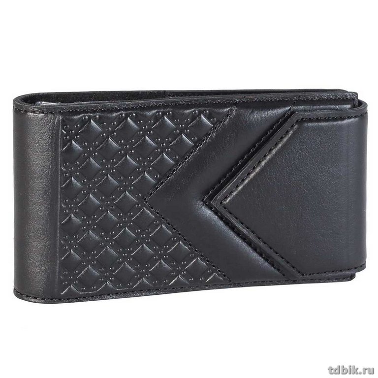 Визитница Макей 74*115мм односекционная,нат.кожа, черная