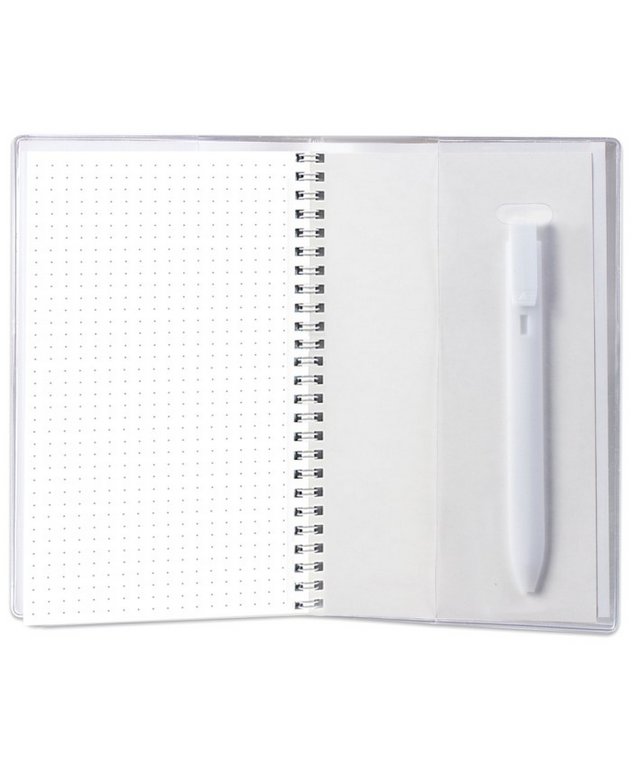 Блокнот А6  48л., 110*190 мм на гребне в точку "Пончики" + ручка