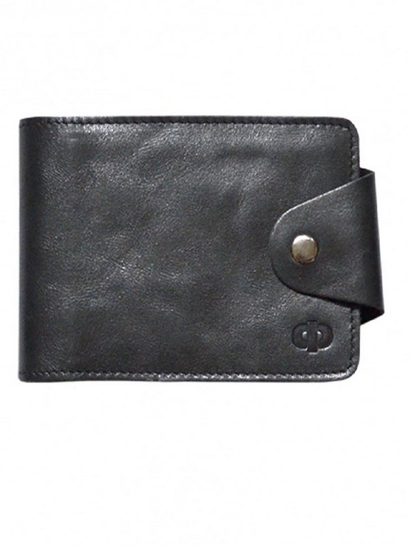 Портмоне мужское Форсаж-9, с RFID-защитой, нат. кожа, черный (с монетником)