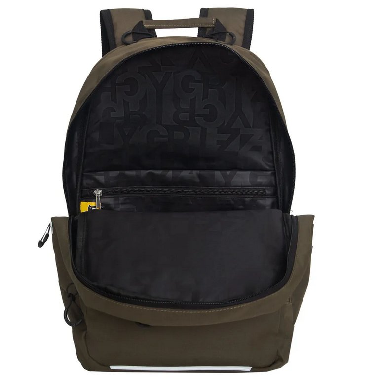 Рюкзак молодежный мужской Grizzly 42*29*13,5 см., хаки