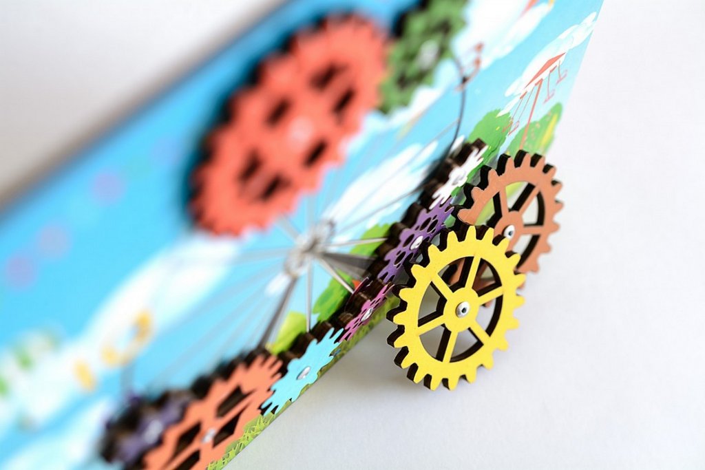 Доска обучающая Бизиборд "Колесо обозрения" (дерево) WOODLENDTOYS