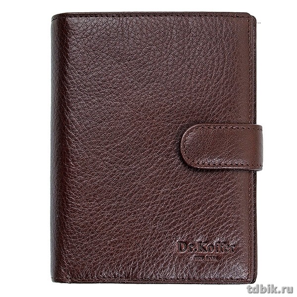 Обложка для паспорта и автодокументов Dr.Koffer нат. кожа, коричневый