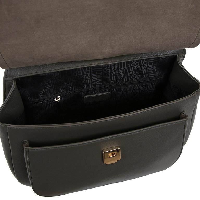 Сумка женская FABRETTI 29*23*10см, нат. кожа, табачный