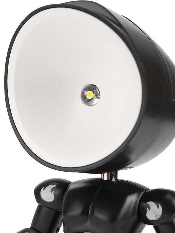 Светильник "Механический воин" 10*6 см, пластик, черный  (батарейки в комплекте)