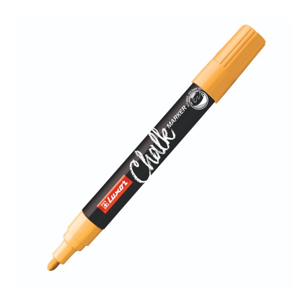 Маркер меловой оранжевый 5мм Luxor "Chalk Marker" (на водной основе) круглый