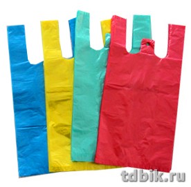 Маечка 28*50см (12 мкм) ПНД 100 шт/уп цветной