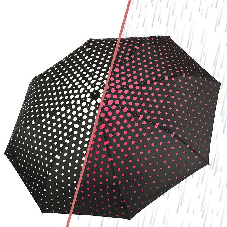 Зонт женский суперавтомат Fabretti, облегченный, 3 сложения, эпонж, черный