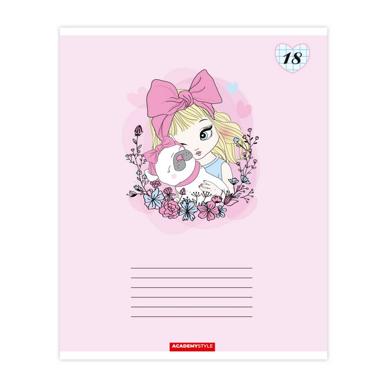 Тетрадь 18 лист кл. А5 на скрепке"Я самая"