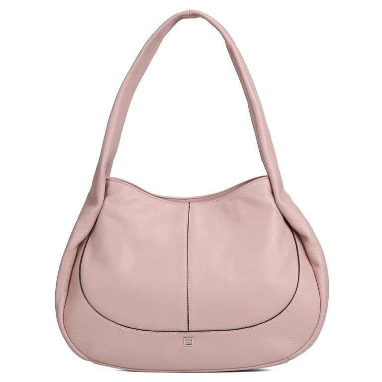 Сумка женская FABRETTI 34х24х14 см, нат. кожа, розовый