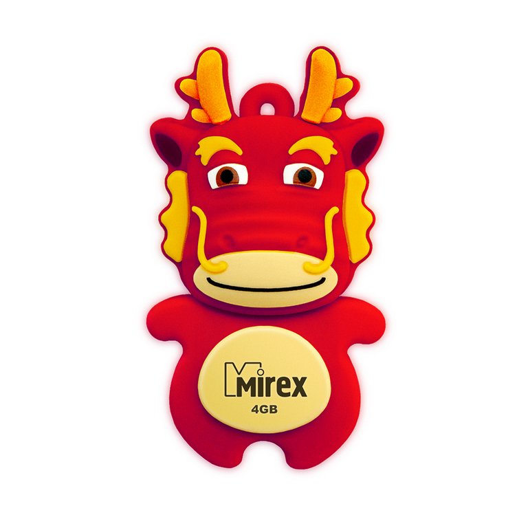 Флеш-диск  4Gb  Mirex Dragon Red USB 2.0