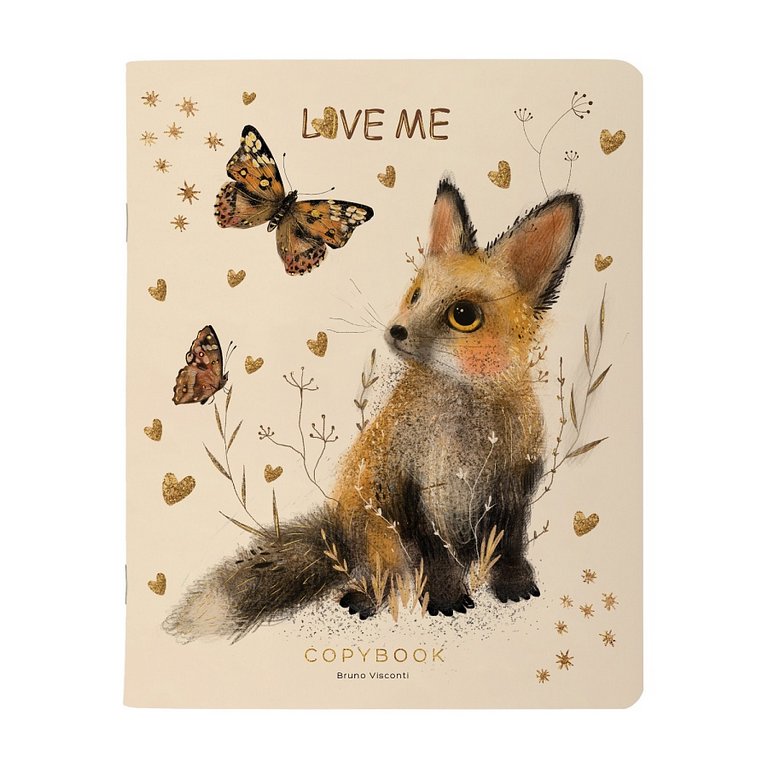 Тетрадь 48 лист кл. А5 на скрепке "LOVE ME. FUNNY ANIMALS" ассорти