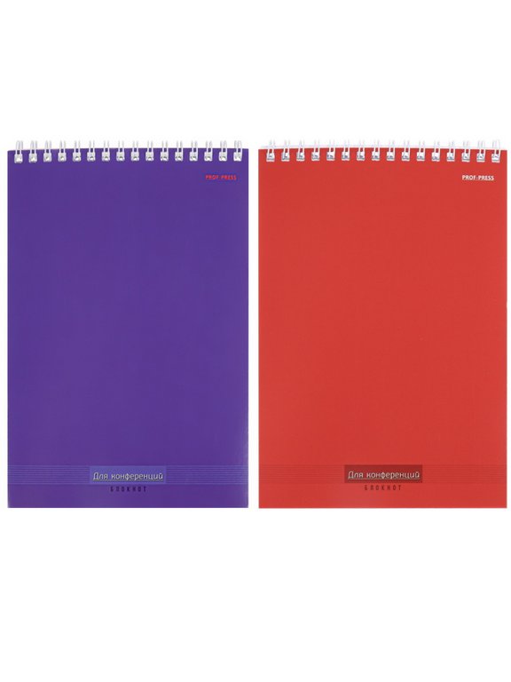 Блокнот А5  40л., 140*200 мм, на гребне Prof-Press Однотонный для конференций