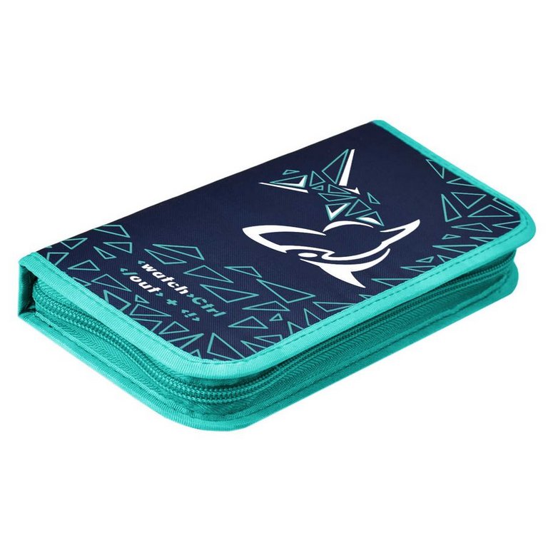 Пенал 1 отд. для мальчика Феникс+ "Акула диджитал" 10x20x2,5 см (ткань)