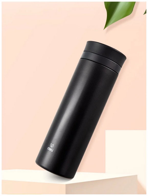 Термос Deli "DK GRAY" 480 мл темно-серый