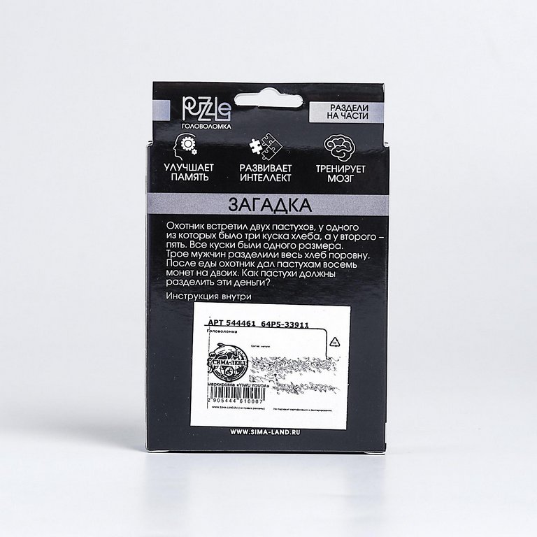 Головоломка из металла "Раздели на части" №2