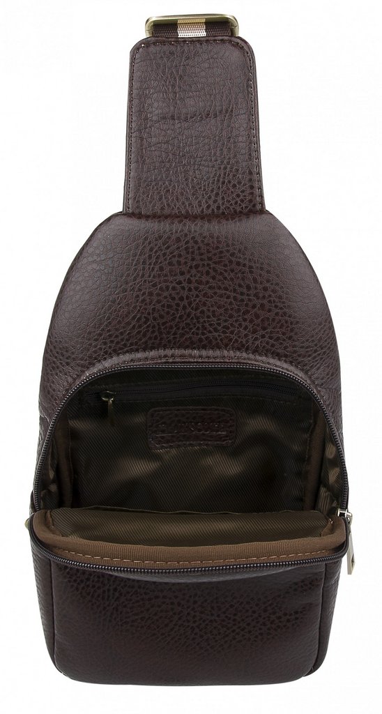 Сумка мужская Franchesco Mariscotti 15*29*6см иск. кожа, коричневый