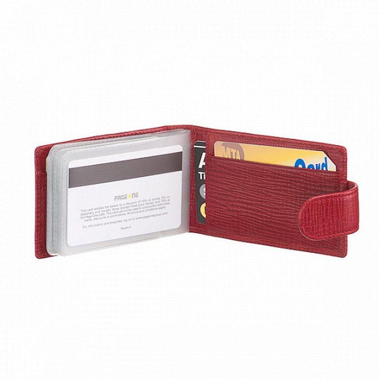 Визитница Dr.Koffer 11*7см на 48 визиток, красный