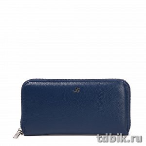 Портмоне Jane's Story женское 19см, нат.кожа, синее