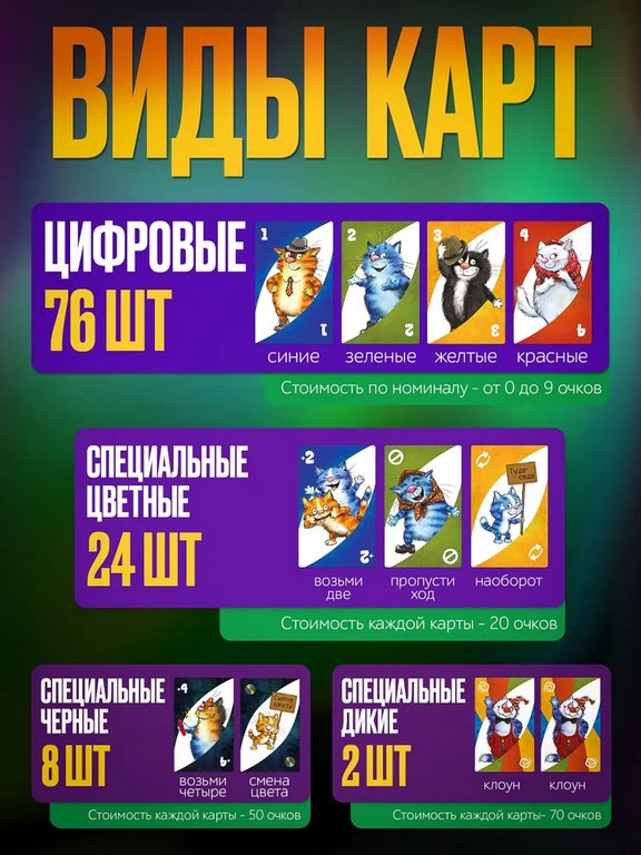 Игра настольная  .6+ с карточками "Уномания. Деревня Котофеевка" (2+ игрока) Нескучные игры