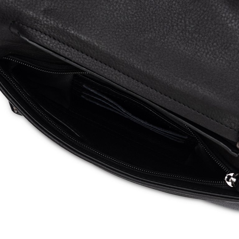 Сумка женская Dr.Koffer 23х15х3см см, нат.кожа черная