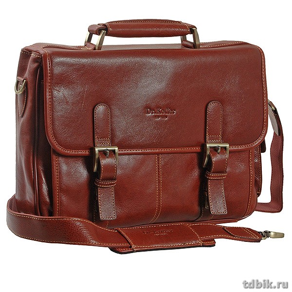 Портфель Dr.Koffer нат. кожа, коньяк