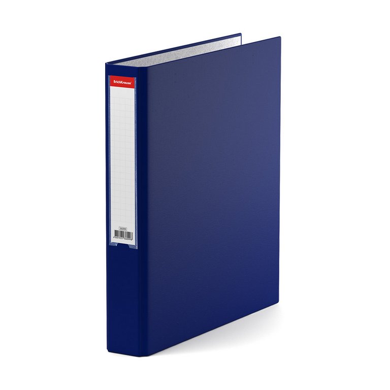 Папка на 2-х кольцах А4 50 мм ErichKrause пл. карман на торце, в пленке ПВХ синяя