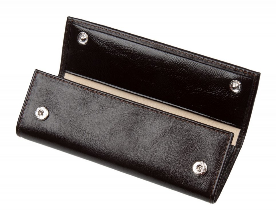 Футляр для ключей Alliance нат. кожа 15x5,5см, на 2 кнопках, коричневый