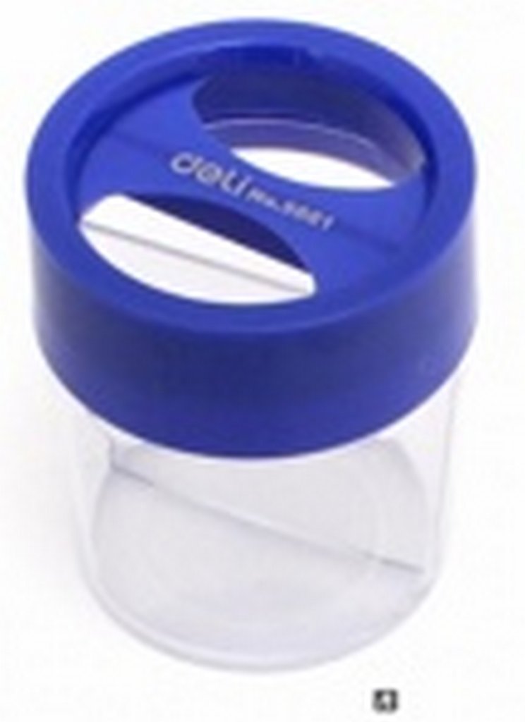 Диспенсер для скрепок магнитный, круглый, прозрачная Deli