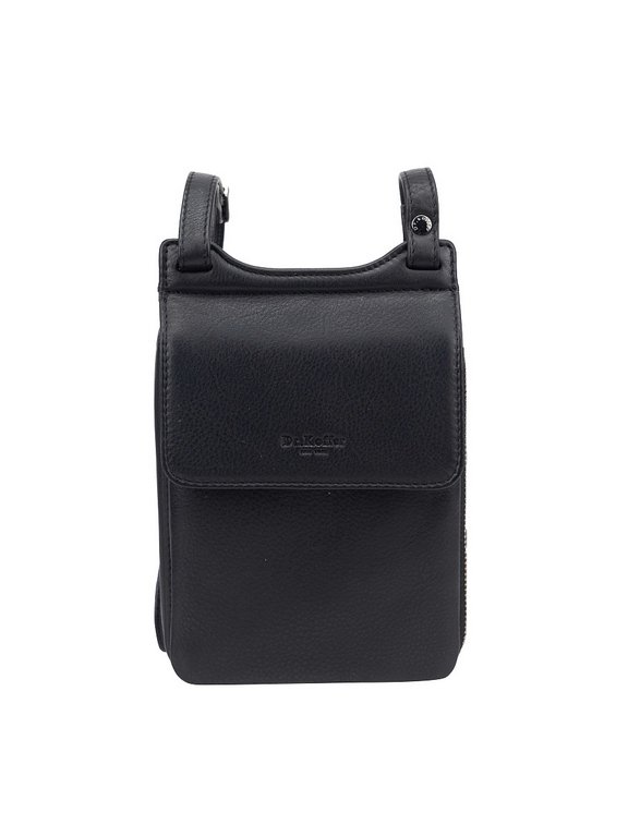 Сумка женская Dr.Koffer 13х19х4см см, нат.кожа черная