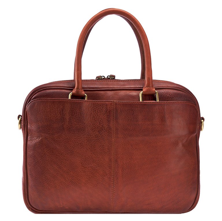 Сумка для документов Dr.Koffer 38*27*6см, нат. кожа, коричневая