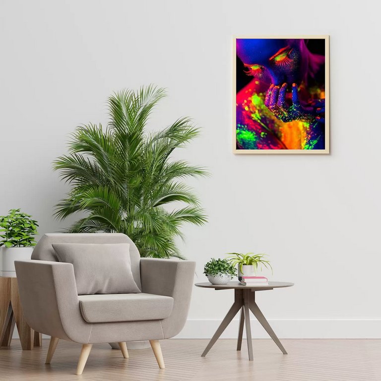 Роспись по номерам (холст) 40*50см "Глоу неон" (основа+акрил.кр.+кисти)