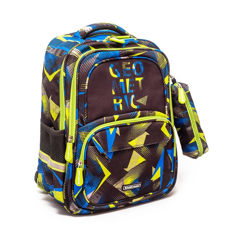 Рюкзак школьный для мальчика ErichKrause SchoolLine 20L "Triangle" (пенал) 42*31*14,5 разноцветный