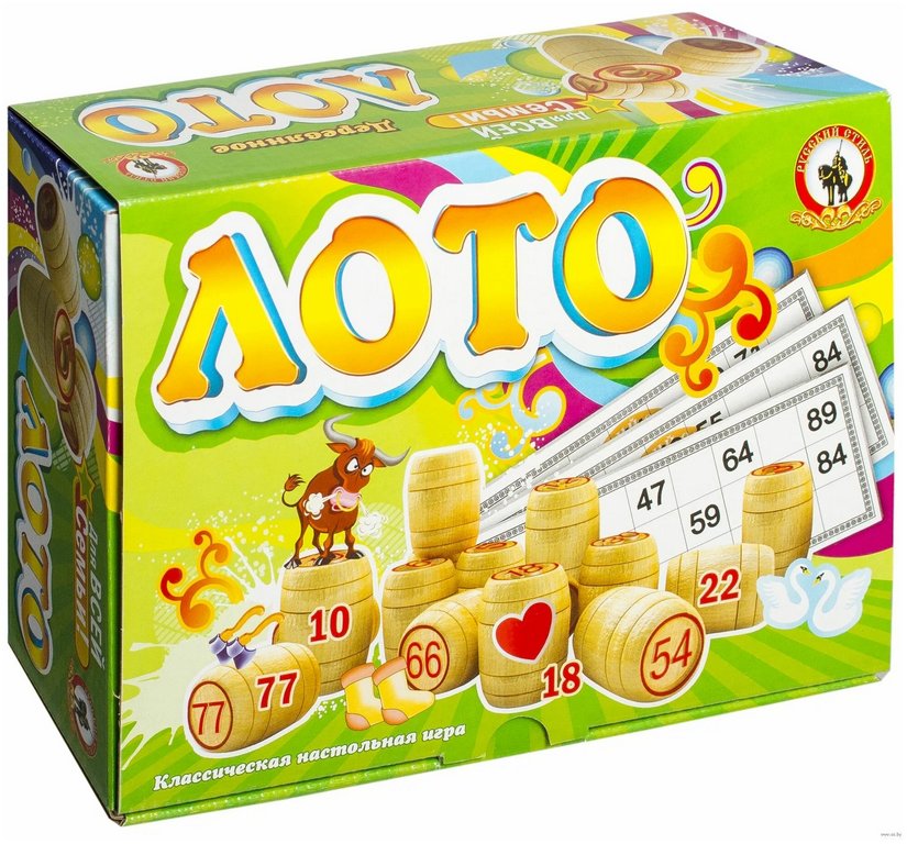Игра настольная Лото деревянное Русский стиль