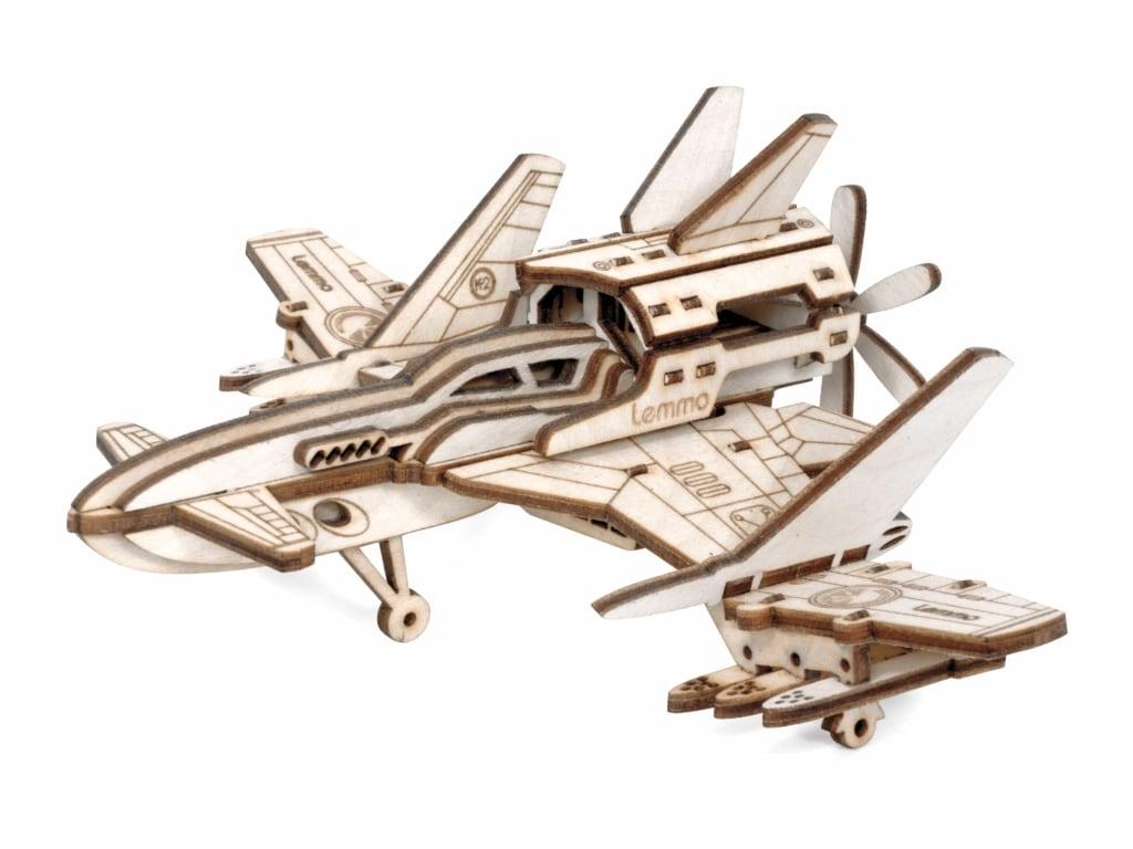 Сборная модель из дерева   39 дет. "Самолет Стакс 2-Н" 140*185*70мм