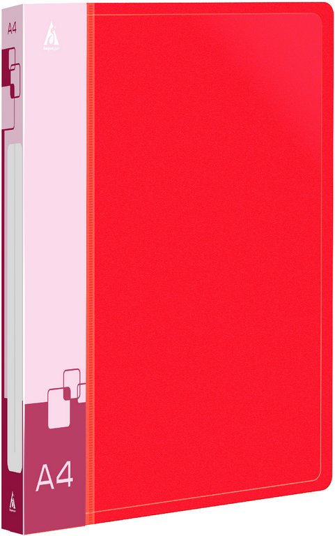 Папка с пружинным скоросшивателем, карман на торце и внутри А4 пластик 0,70 мм красная Бюрократ