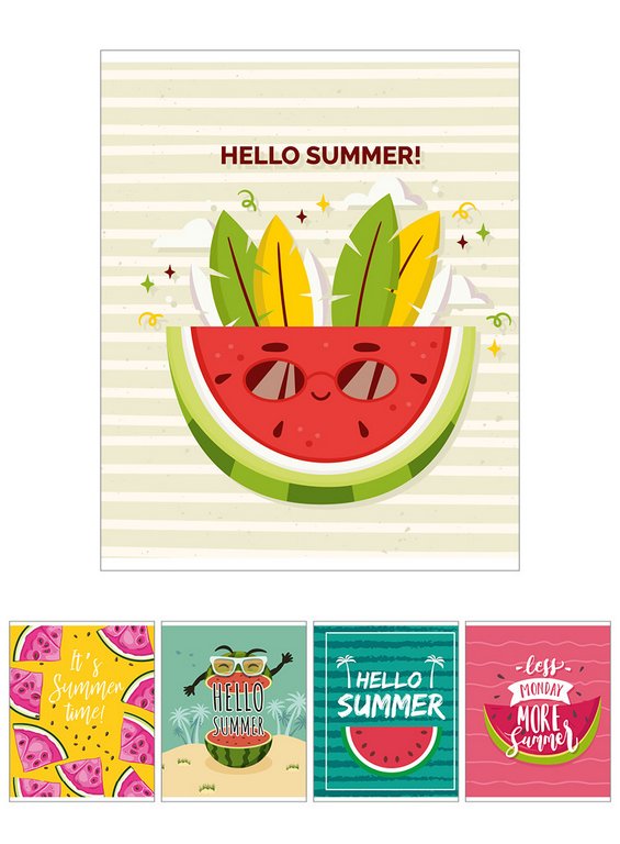 Тетрадь 48 лист кл. А5 на скрепке "Hello summer"