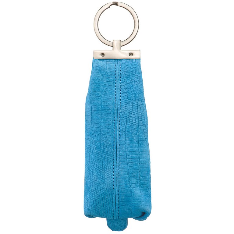 Футляр для ключей Dr.Koffer 4,5*14см, на молнии, голубой