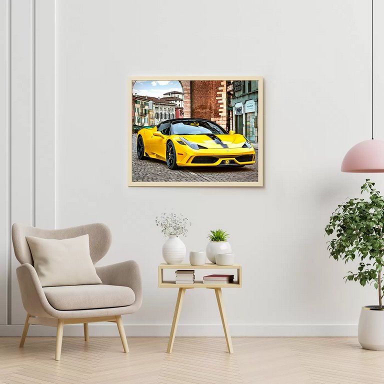 Роспись по номерам (холст) 40*50см "Феррари" (основа+акрил.кр.+кисти)