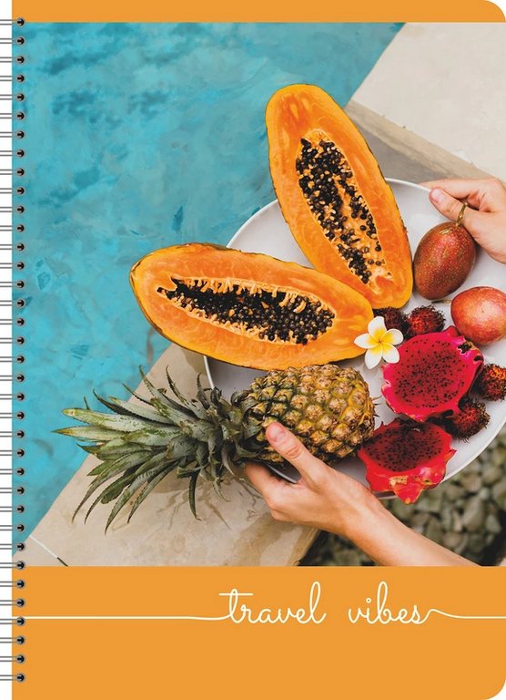 Тетрадь 80 лист кл. А4 на гребне "Travel Vibes №4" Lamark