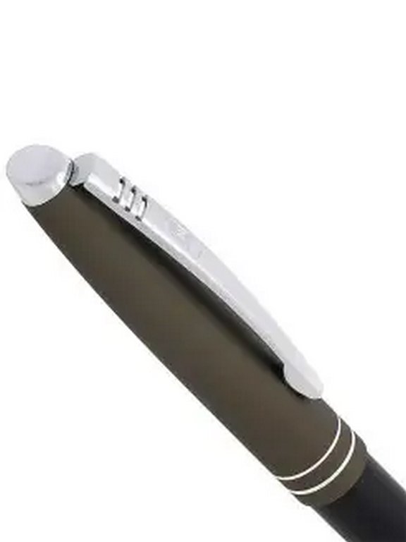 Ручка шариковая Flair "Voyager" подар.футл., корпус коричневый с черн метал., синяя 0,7 мм