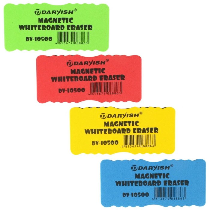 Губка для маркерной доски  128*60 мм магнитная, ассорти