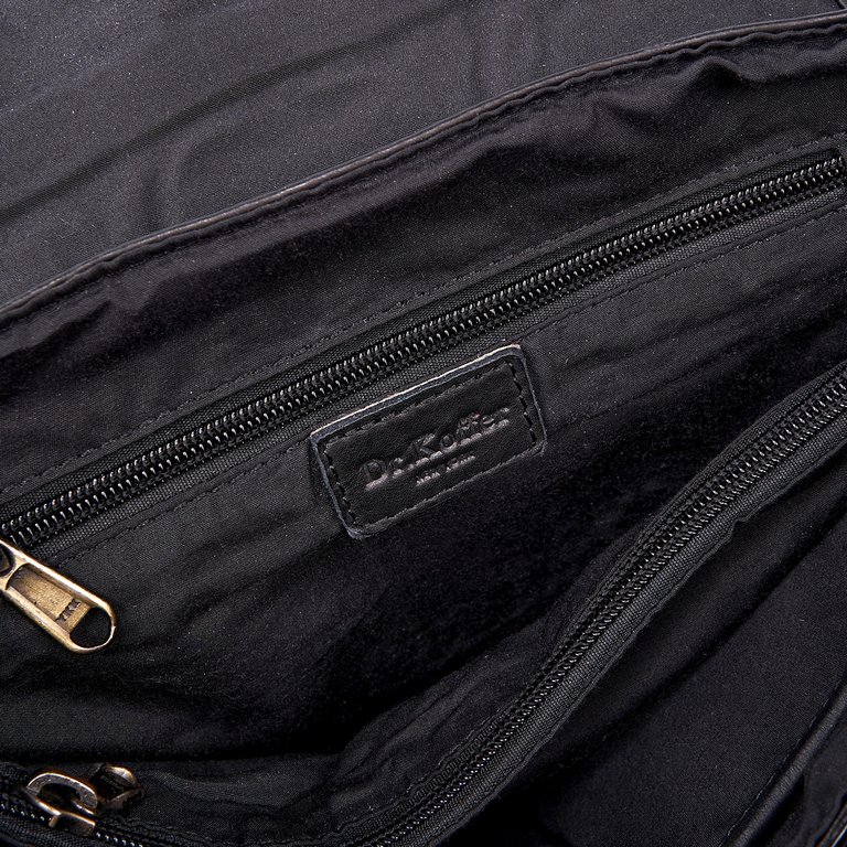 Сумка женская Dr.Koffer 25х20х7см см, нат.кожа черная