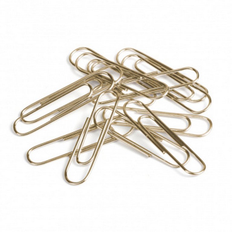 Скрепки 28 мм 100 шт/уп омедненные (золотистые) Lamark