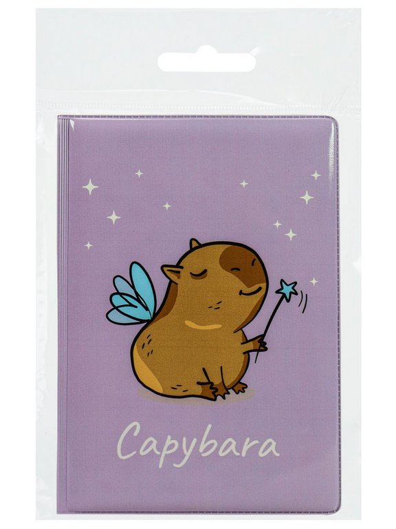 Обложка для паспорта MILAND "Капибара-фея" ПВХ