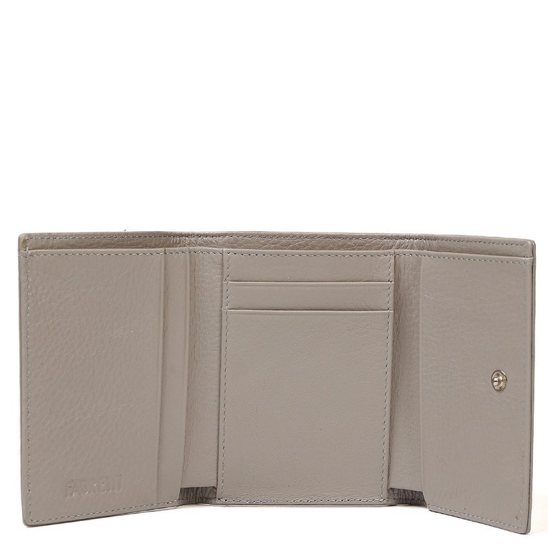 Портмоне FABRETTI женское, нат. кожа, 11*8,5*2 см, серый