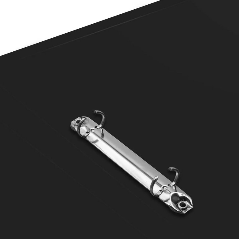 Папка на 2-х кольцах А4 27 мм карман внутри и на торце, пластик 0,7 мм, черный Бюрократ